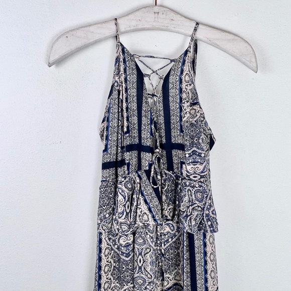 Skylar + Madison Blue Ruffle Long Maxi Dress - Picture 4 of 8